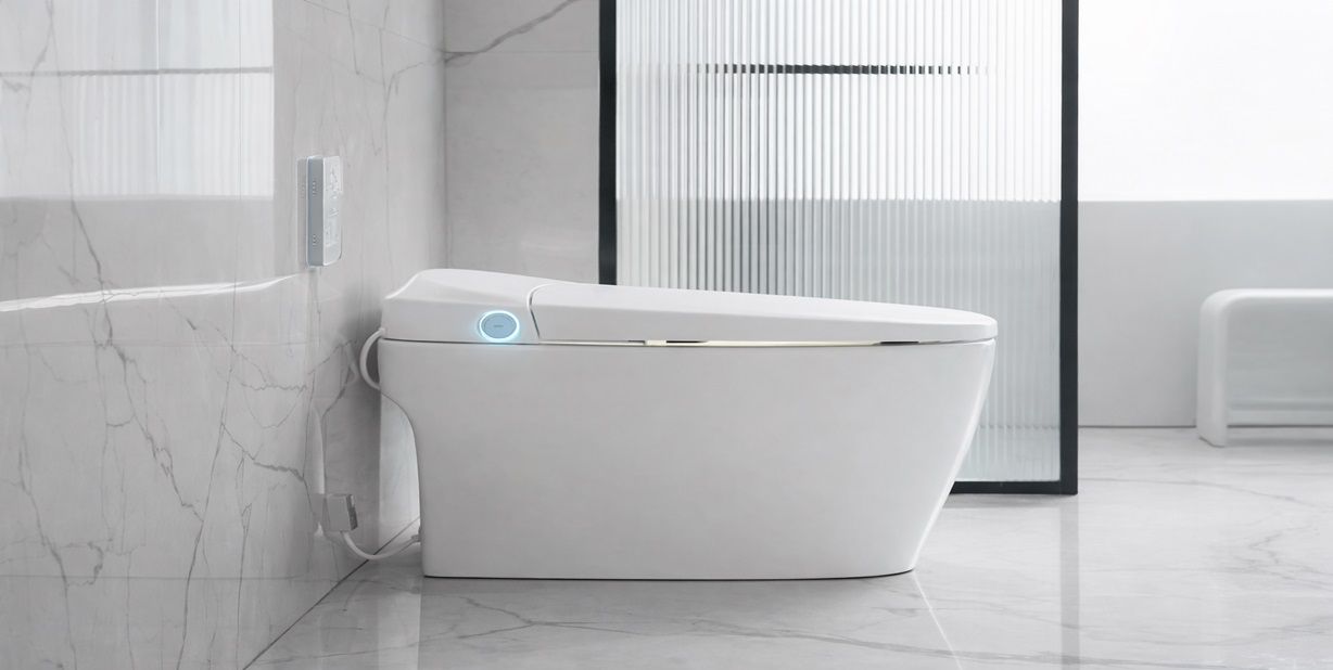 Fontana Lipari White Finish Tankless Smart Toilet FS2003 intelligent WC toilet